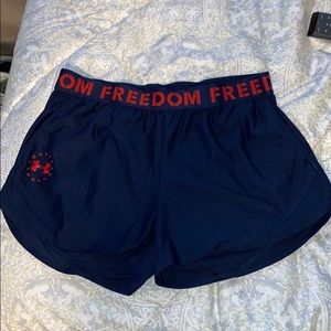 Under Armour Navy and red shorts